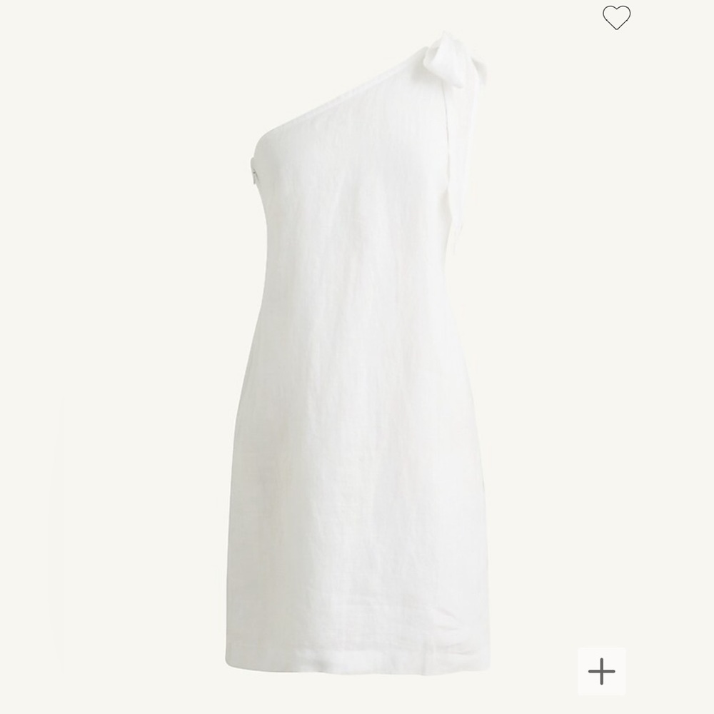 NWT J.Crew One-Shoulder Linen Shift Dress - Size Small